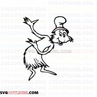 Dr Seuss The Cat in the Hat green eggs and ham Waiter server outline svg dxf eps pdf png