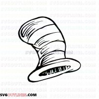 Dr Seuss The Hat outline svg dxf eps pdf png