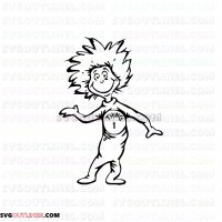 Dr Seuss Thing 1 outline svg dxf eps pdf png