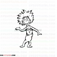 Dr Seuss Thing 2 outline svg dxf eps pdf png