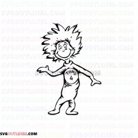 Dr Seuss Thing 4 outline svg dxf eps pdf png