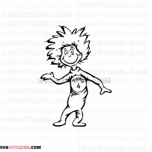 Dr Seuss Thing 4 outline svg dxf eps pdf png