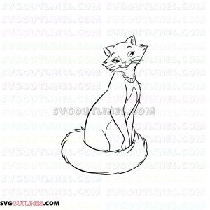 Duchess The Aristocats outline svg dxf eps pdf png
