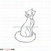 Duchess The Aristocats outline svg dxf eps pdf png