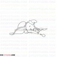 Dumbo Air blowing outline svg dxf eps pdf png