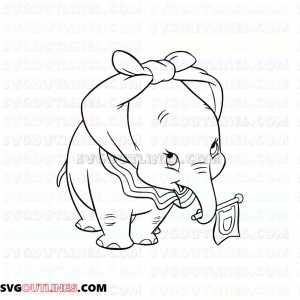 Dumbo Ear Knots With Flag outline svg dxf eps pdf png