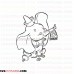 Dumbo Elephant Trumpeting outline svg dxf eps pdf png