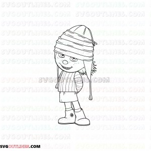 Edith Despicable Me outline svg dxf eps pdf png