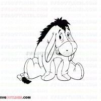 Eeyore Donkey Winnie the Pooh 1 outline svg dxf eps pdf png