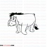 Eeyore Donkey Winnie the Pooh 2 outline svg dxf eps pdf png