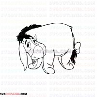 Eeyore Donkey Winnie the Pooh 3 outline svg dxf eps pdf png