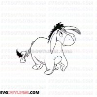 Eeyore Donkey Winnie the Pooh 5 outline svg dxf eps pdf png