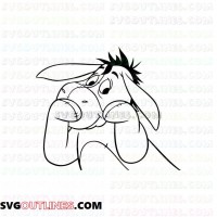 Eeyore Donkey Winnie the Pooh 7 outline svg dxf eps pdf png