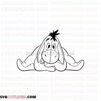 Eeyore Donkey Winnie the Pooh 8 outline svg dxf eps pdf png