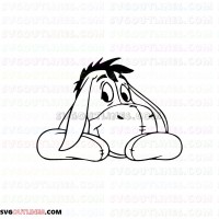 Eeyore Donkey Winnie the Pooh outline svg dxf eps pdf png