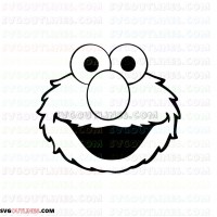 Elmo Smiley Face Sesame Street outline svg dxf eps pdf png