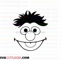 Ernie Face Sesame Street outline svg dxf eps pdf png