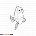 Finding Dory outline svg dxf eps pdf png