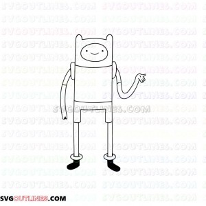 Finn the Human 2 Adventure Time outline svg dxf eps pdf png