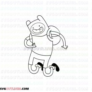 Finn the Human Jumping Adventure Time outline svg dxf eps pdf png