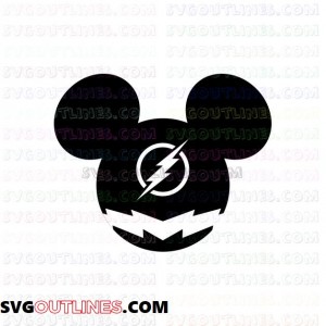 Flash Mickey Mouse outline svg dxf eps pdf png