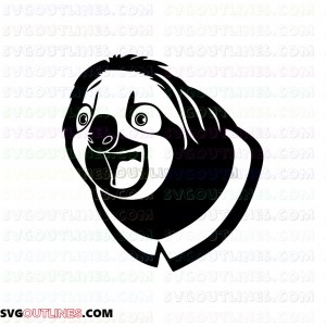Flash Slothmore Tattoo Zootopia outline svg dxf eps pdf png