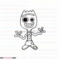 Forky baby Toy Story outline svg dxf eps pdf png