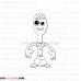 Forky happy Toy Story outline svg dxf eps pdf png
