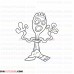 Forky scary outline Toy Story outline svg dxf eps pdf png