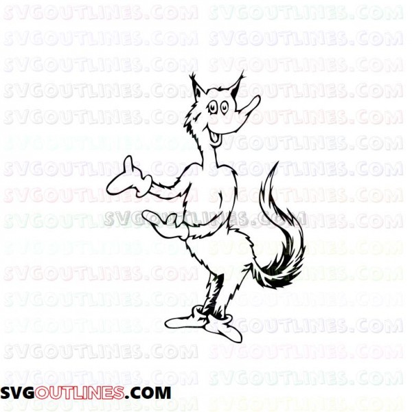 Download Fox In Socks Dr Seuss The Cat In The Hat Outline Svg Dxf Eps Pdf Png