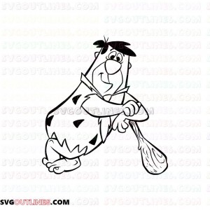 Fred Flintstone The Flintstones 2 outline svg dxf eps pdf png