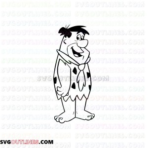 Fred Flintstone The Flintstones 5 outline svg dxf eps pdf png