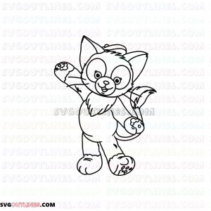 Gelatoni Duffy and Friends outline svg dxf eps pdf png