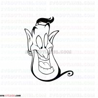 Genie 2 Aladdin outline svg dxf eps pdf png