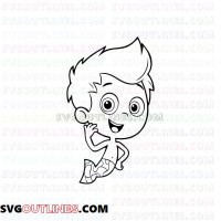 Gil Bubble Guppies outline svg dxf eps pdf png