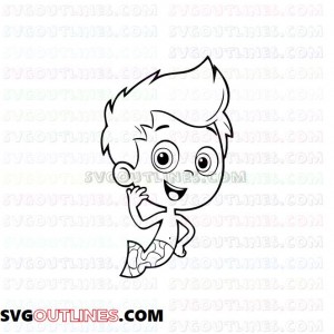 Gil Bubble Guppies outline svg dxf eps pdf png