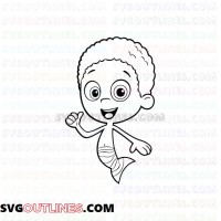 Goby Bubble Guppies outline svg dxf eps pdf png