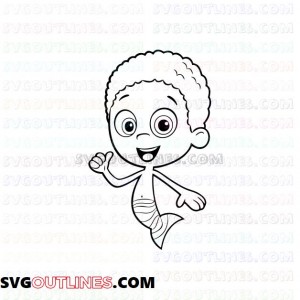 Goby Bubble Guppies outline svg dxf eps pdf png