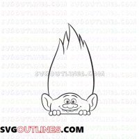 Guy Diamond Peeking Trolls outline svg dxf eps pdf png