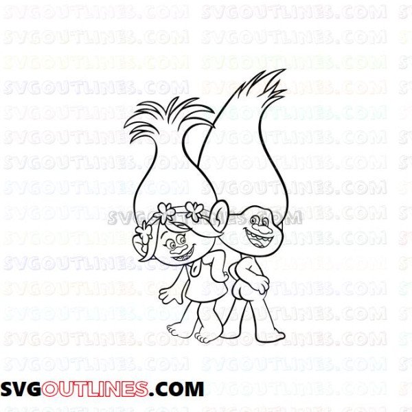 Guy Diamond Poppy Trolls outline svg dxf eps pdf png