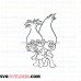 Guy Diamond Poppy Trolls outline svg dxf eps pdf png