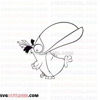 Hal Angry Birds outline svg dxf eps pdf png