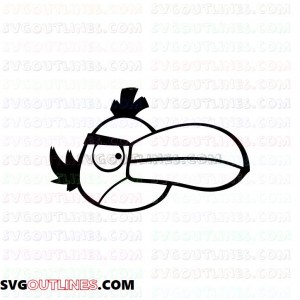 Hal Face 2 Angry Birds outline svg dxf eps pdf png