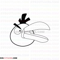 Hal Face 3 Angry Birds outline svg dxf eps pdf png