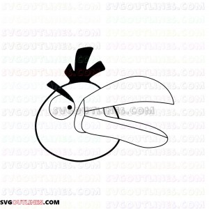Hal Face 3 Angry Birds outline svg dxf eps pdf png