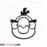 Hal Face 4 Angry Birds outline svg dxf eps pdf png