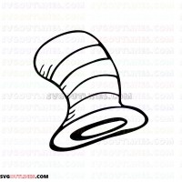 Hat Dr Seuss The Cat in the Hat outline svg dxf eps pdf png