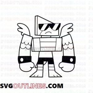 Hawkodile Unikitty outline svg dxf eps pdf png