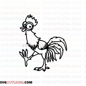 Hei Hei the Rooster 2 Moana outline svg dxf eps pdf png