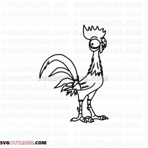 Hei Hei the Rooster Moana outline svg dxf eps pdf png